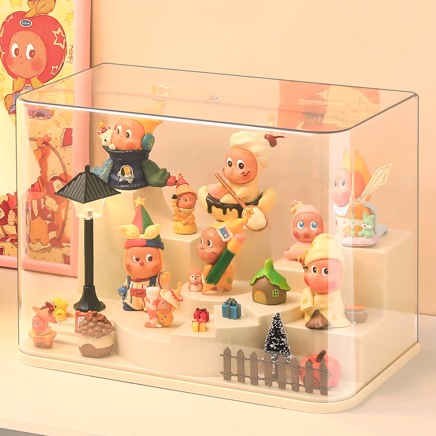 盲盒收纳展示架星星人手办展示盒亚克力透明防尘泡泡玛特展示柜,收纳整理,手办收纳盒,淘宝优惠券,粉丝福利购,淘宝优惠卷