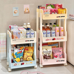 多层可移动整理小零食收纳架大容量家用储物架 小推车置物架落地式