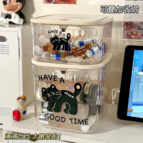 桌面大容量化妆品次抛精华收纳盒
