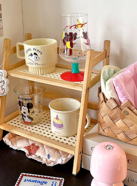 桌面置物架大容量家用桌面水杯茶杯架子双层多功能收纳架整理神器