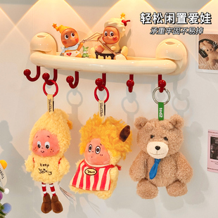 星星人展示架挂件娃娃泡泡玛特盲盒门后挂架创意免打孔吸盘挂钩