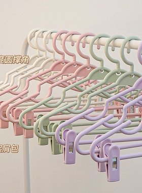 衣架宿舍用学生家用挂衣裤夹背心衣柜收纳晾衣夹子无痕塑料衣架子