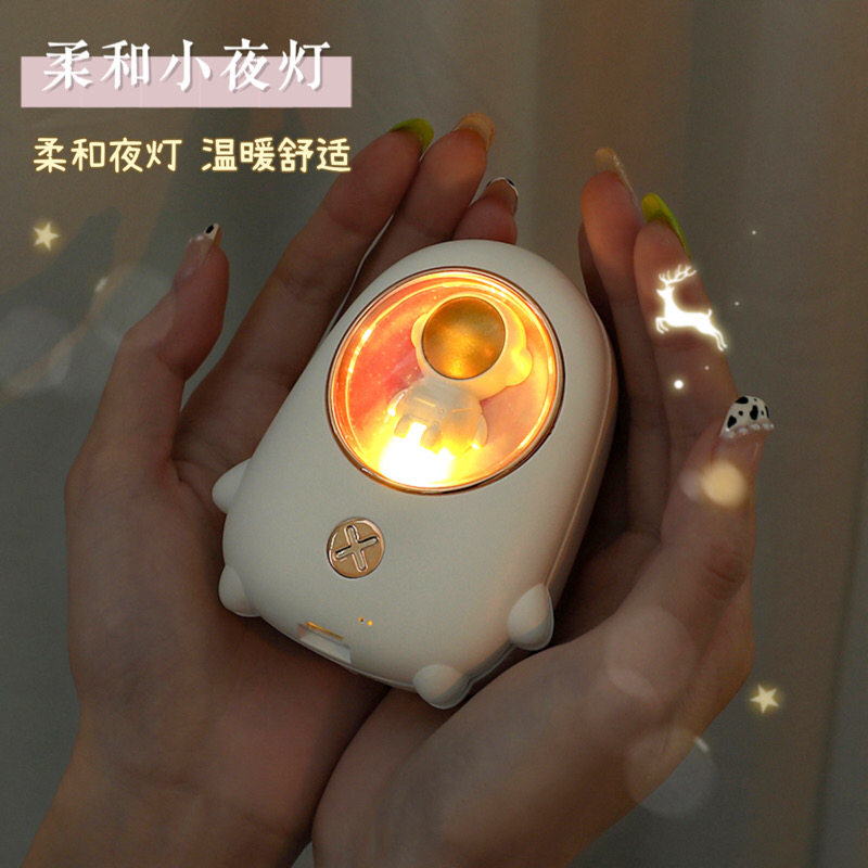 风扇可爱静音usb充电款挂脖小夜灯户外便携式学生宿舍手持小电扇