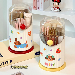 化妆刷收纳筒分格防尘梳妆台化妆品收纳盒口红眼影置物架桌面笔筒