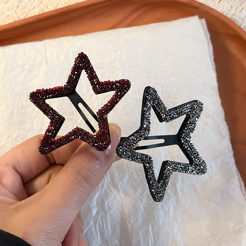 五角星水钻星星发夹女2026新款前额刘海边夹侧边碎发夹发卡bb夹子,饰品/流行首饰/时尚饰品新,民族风发饰,淘宝优惠券,粉丝福利购,淘宝优惠卷