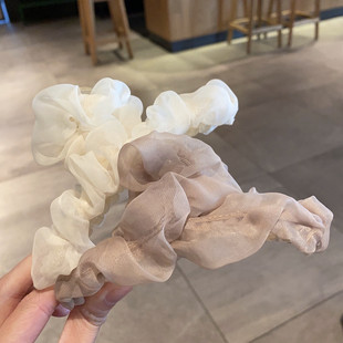 2024新款 盘发夹抓夹鲨鱼夹发夹女后脑勺大号网纱褶皱夹子头饰发卡