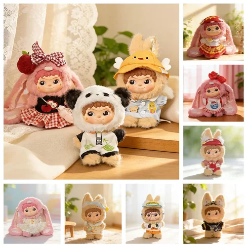 仅娃衣/WAKUKU二代搪胶玩偶狐狐兔兔熊宝连体服苹果连衣裙幼稚园