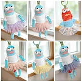 现货海绵宝宝比奇堡居民毛绒玩偶挂件丑萌呆呆鱼公仔衣服简洁纱裙