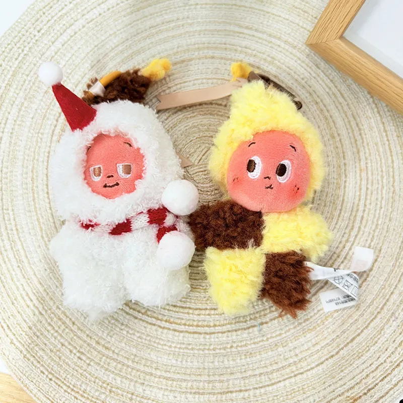 mini星星人挂件美味时刻系列现烤小饼干毛绒公仔衣服圣诞雪人套装