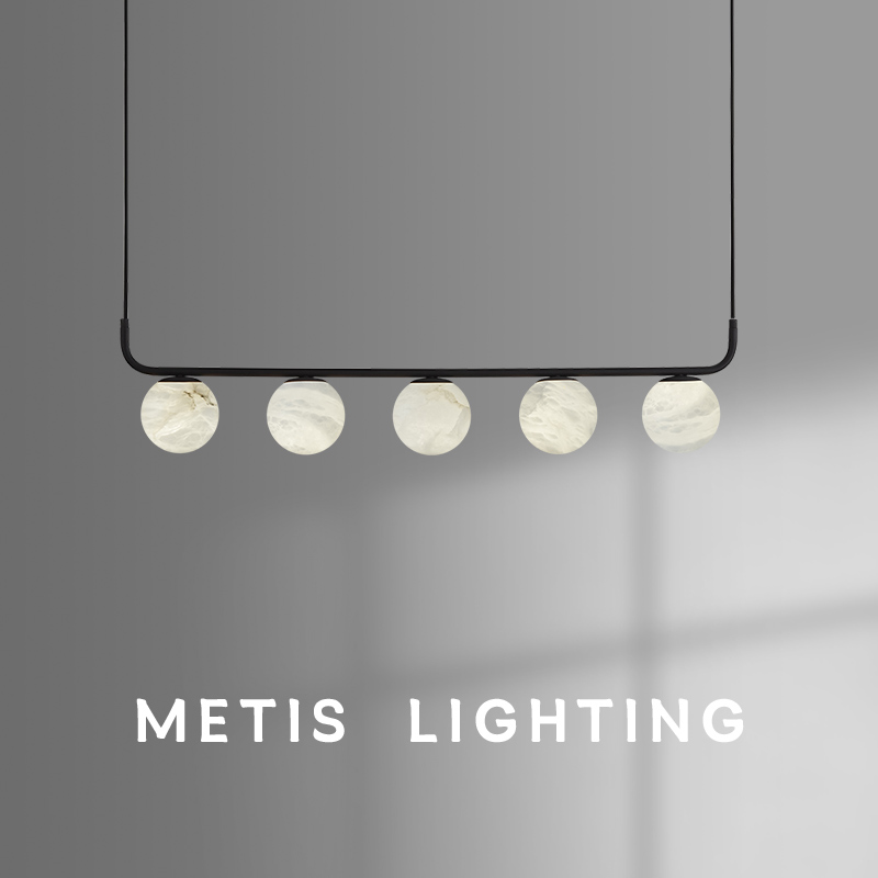 现代简约吧台餐厅一字长条吊灯北欧轻奢创意个性高档别墅茶室吊灯