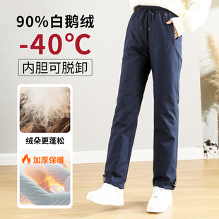 保暖棉裤 白鹅绒裤 2025新款 女外穿加厚冬季 极寒防寒零下40度羽绒裤