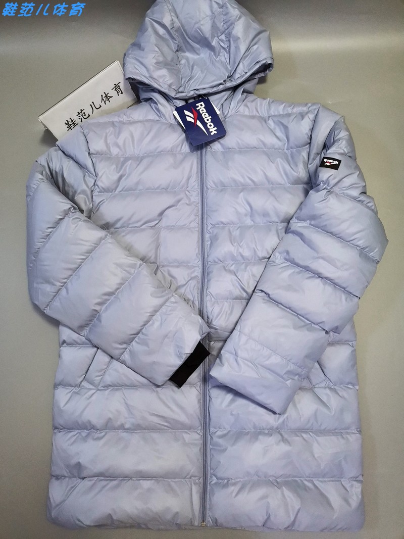 鞋范儿体育 Reebok锐步 中长款加厚运动休闲羽绒服外套 DY6009