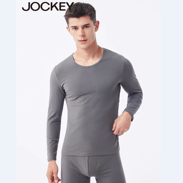 JOCKEY国际品牌正品男纯棉保暖内衣单面导湿简约秋衣秋裤棉毛衫