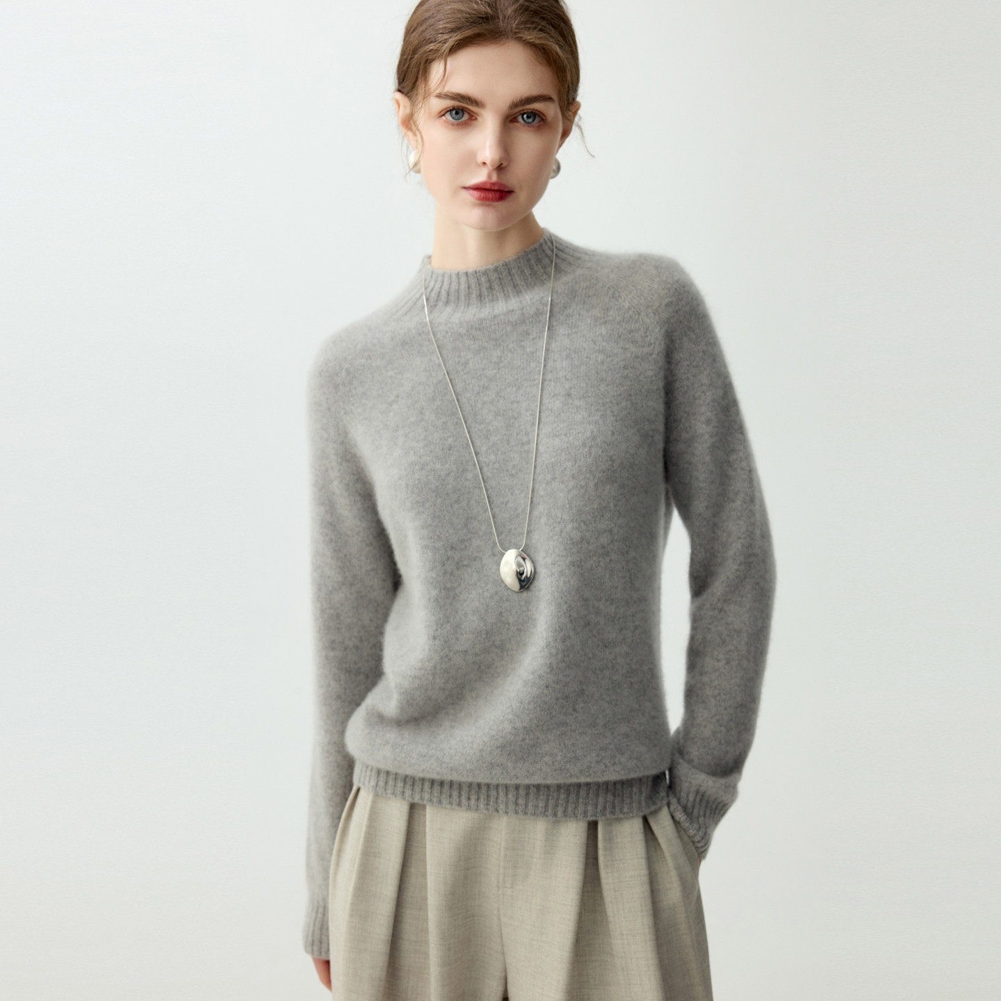 Z.M.R 岛精无缝工艺 100%baby小山羊绒衫女针织半高领打底衫毛衣,女装/女士精品,羊绒衫,淘宝优惠券,粉丝福利购,淘宝优惠卷