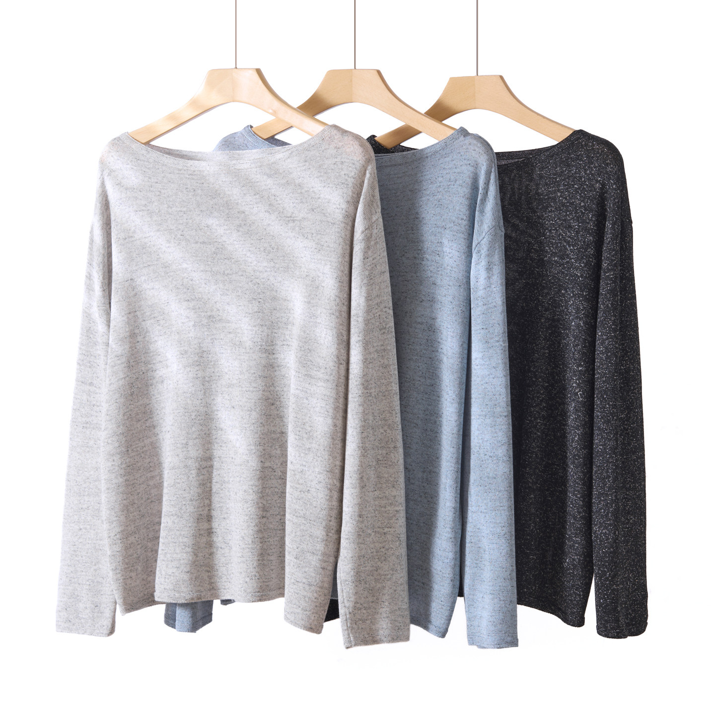 Z.M.R 奢美和纸纱一字领 微透长袖轻薄防晒罩衫女宽松针织空调衫