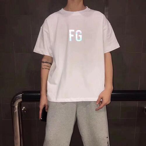 ESSENTIALS ZONE夏季新款复线潮牌宽松纯棉FG镭射短袖男女情侣装