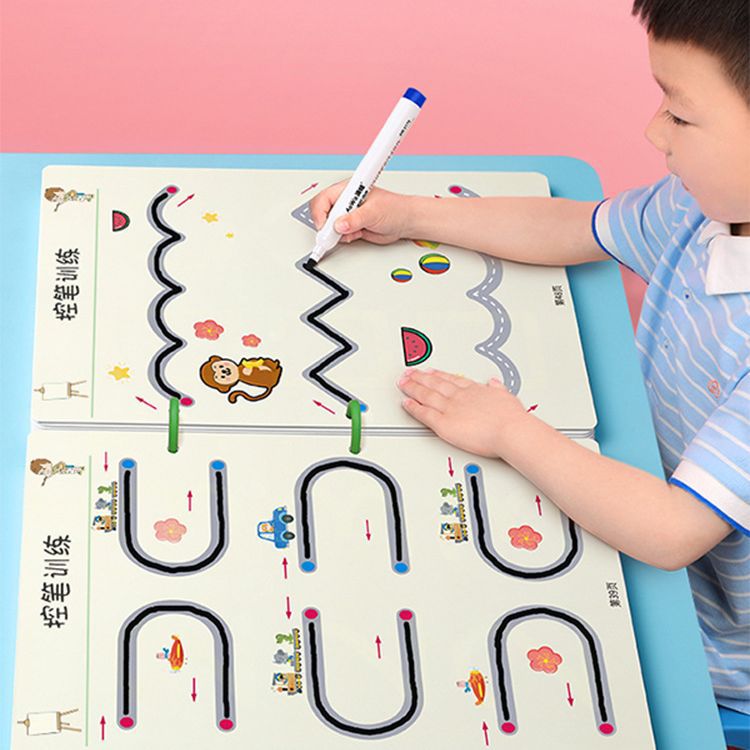 控笔训练字帖幼儿园图画练字帖