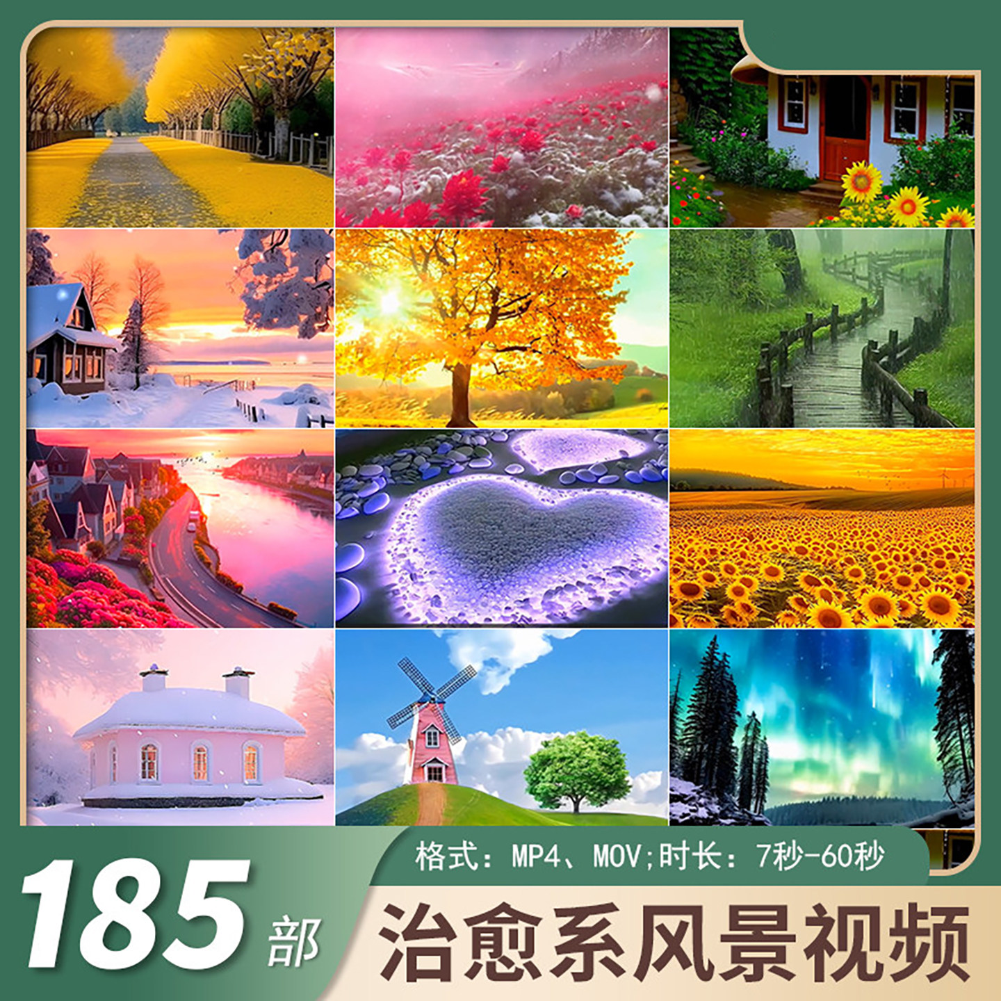 治愈系AI风景视频素材