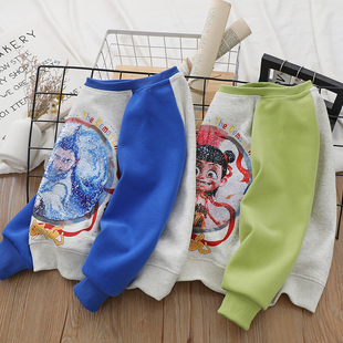 哪咤儿童服装亮片变色卫衣男女童敖丙2025上衣春秋翻转拉布布衣服