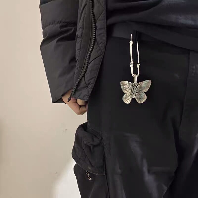 RAF SIMONSARCHIVEREDUX Retro Old Butterfly Pendant Necklace Men and Women Couples versatile accessories trend