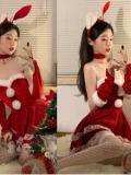Рождественское сексуальное розовое платье, кролик, косплей