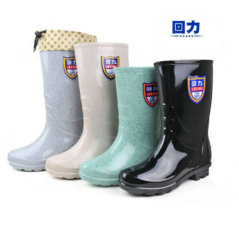 防滑四季通用雨鞋高筒女式pvc厨房雨靴加绒时尚成人水鞋耐磨
