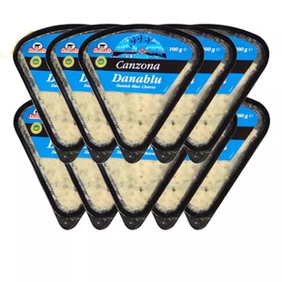 琪雷萨蓝纹奶酪100g*10盒丹麦进口小三角即食干酪蓝波芝士整箱