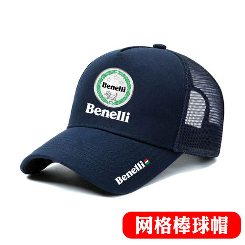贝纳利benelli飓风TNT机车摩托赛车户外骑行遮阳网格眼鸭舌棒球帽