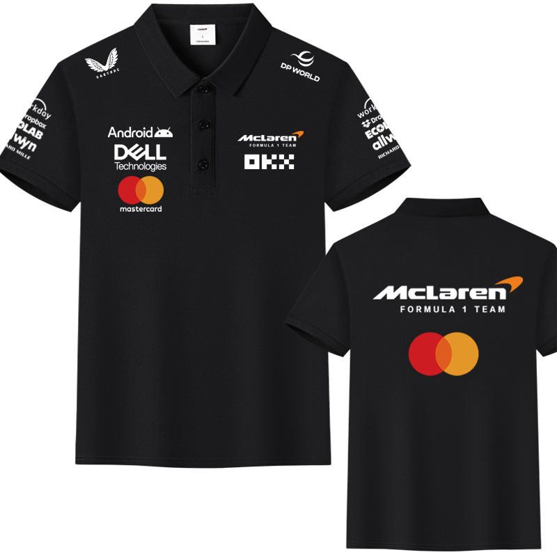 2026迈凯伦F1车队服兰多方程式赛车服冰丝棉POLO衫男上衣短袖t恤