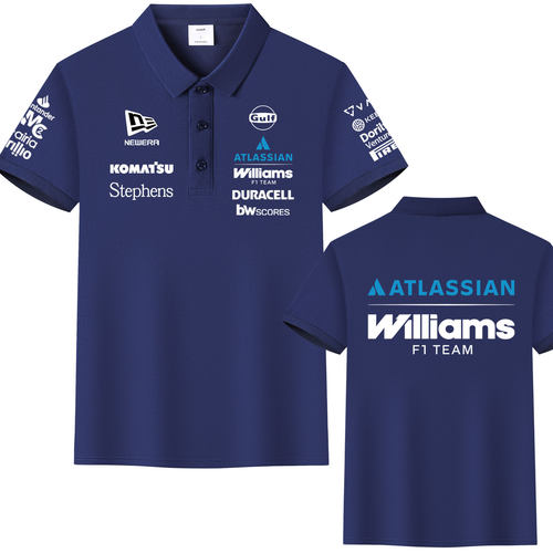 2026赛季F1赛车运动T恤威廉姆斯车队服短袖冰丝棉POLO衫短袖t恤衫