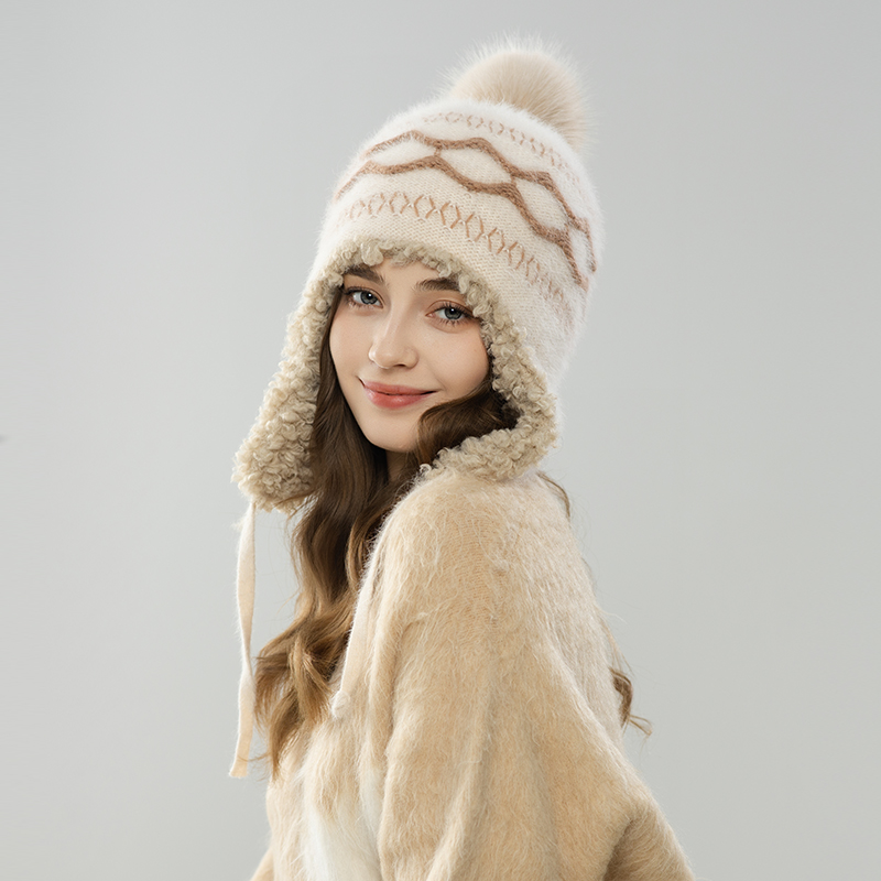 加厚仿羊羔绒内里保暖帽