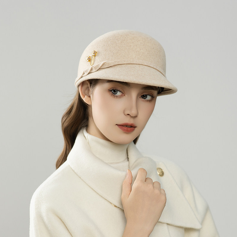 秋冬新款帽子女韩版羊毛呢毡帽复古小礼帽休闲百搭鸭舌贝雷帽女帽,服饰配件/皮带/帽子/围巾,帽子,淘宝优惠券,粉丝福利购,淘宝优惠卷