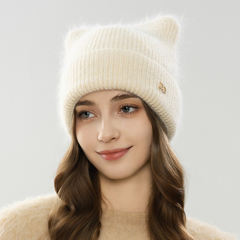 秋冬软乎乎猫耳针织帽女甜美立体耳朵毛线帽潮软萌加厚保暖毛绒帽,服饰配件/皮带/帽子/围巾,帽子,淘宝优惠券,粉丝福利购,淘宝优惠卷