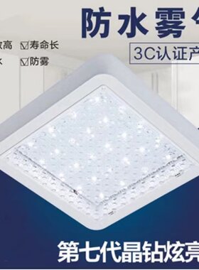 ld简约厨房卫生间卡扣厨卫灯超亮