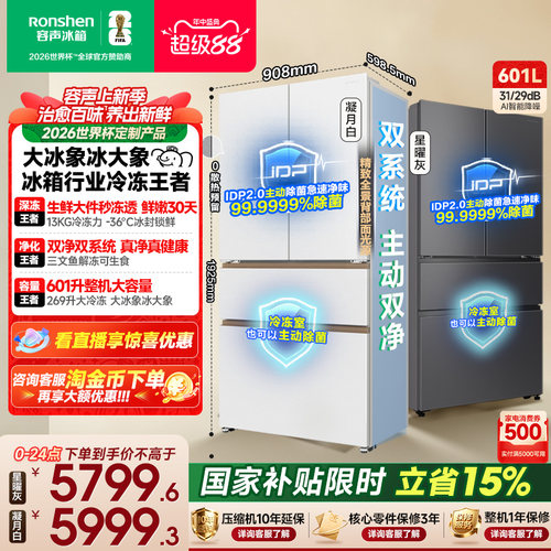 容声大冰象601冰箱行业冷冻王者
