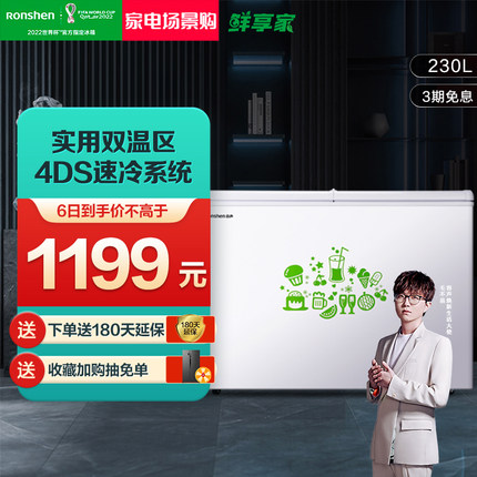 Ronshen/容声 BCD-230ZKM商用家用大容量冷藏保鲜冷冻双温冷柜