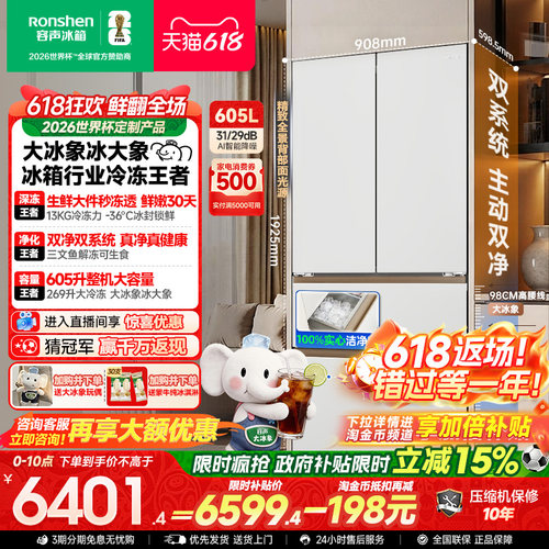 容声大冰象605冰箱行业冷冻王者