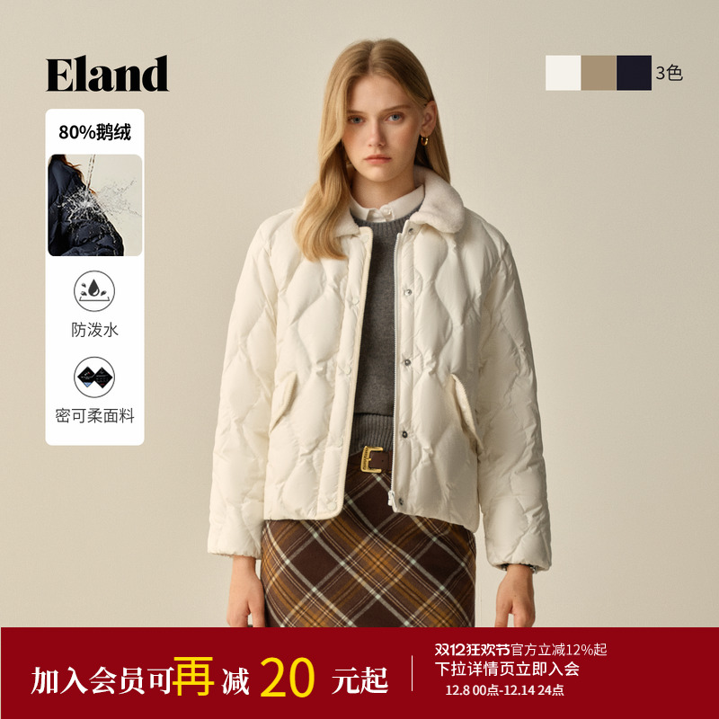 ELAND羽绒服长袖翻领外套