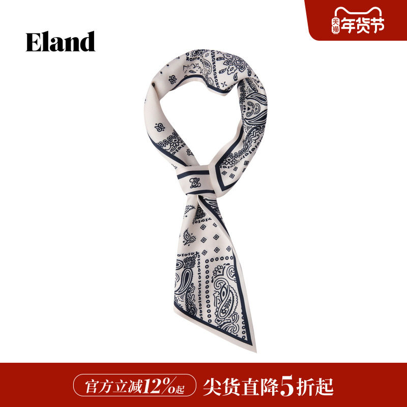 【100%桑蚕丝】Eland衣恋围巾时尚系脖丝巾2025冬季新款