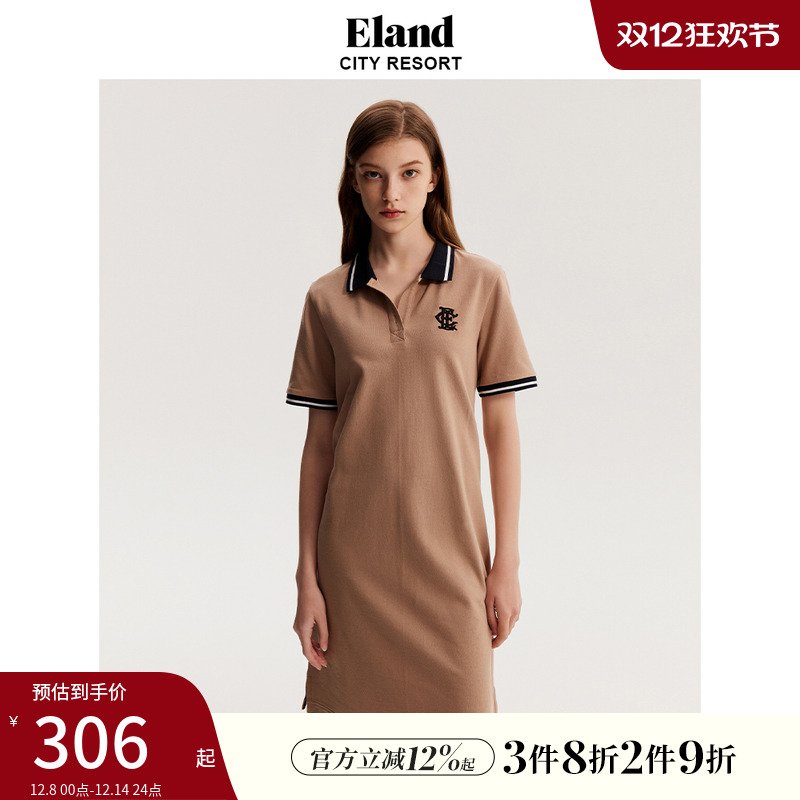 ELAND美式POLO领连衣裙