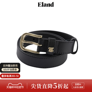 Eland衣恋意大利皮eland金属logo皮带春季