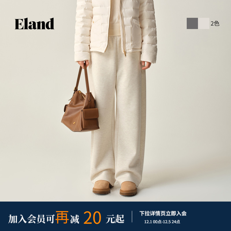 ELAND休闲裤微香蕉直筒卫裤
