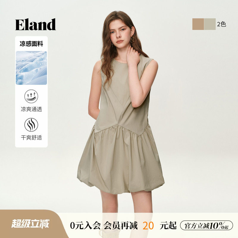 ELAND无袖收腰短款背心裙图片