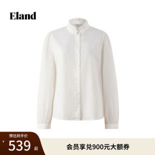 通勤上衣2025冬季 女长袖 长绒棉 新款 Eland衣恋衬衫
