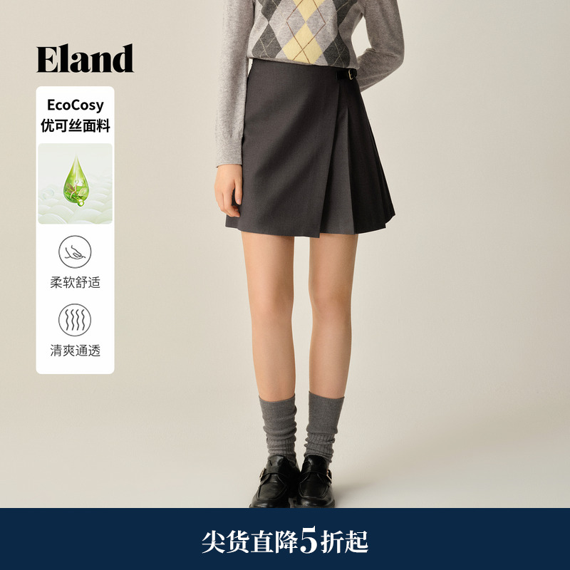 ELAND女宽松裙裤休闲短裤