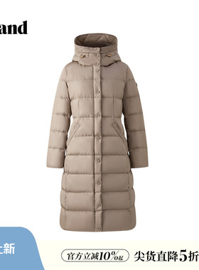【鎏光鹅绒服&无氟防水】Eland衣恋浴袍式羽绒女高领外套26新款