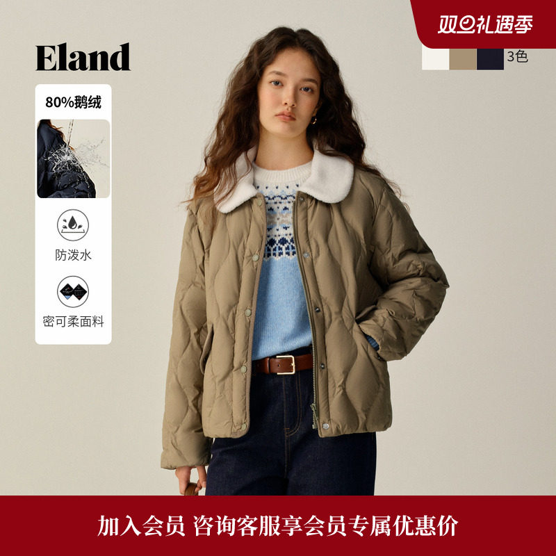 ELAND羽绒服长袖翻领外套