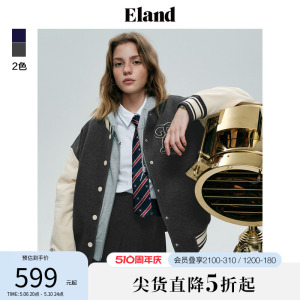 eland棒球服字母运动休闲