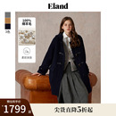 100%绵羊毛 Eland衣恋毛呢外套女学院长期主义大衣上衣冬