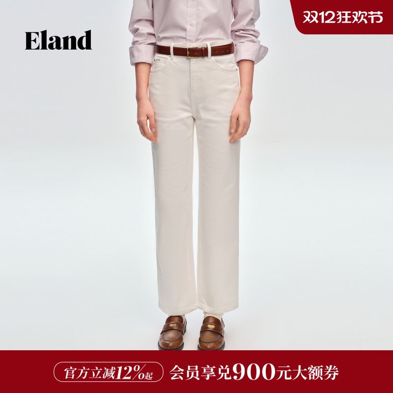 ELAND简约通勤牛仔裤女